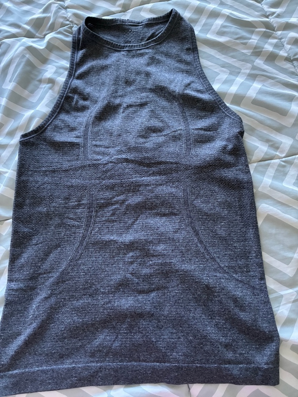 lululemon athletica Heathered Charcoal Gray Racerback Tank in size 4